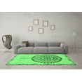 thumbnail image 3 of Ahgly Company Indoor Square Abstract Emerald Green Modern Area Rugs, 6' Square, 3 of 4