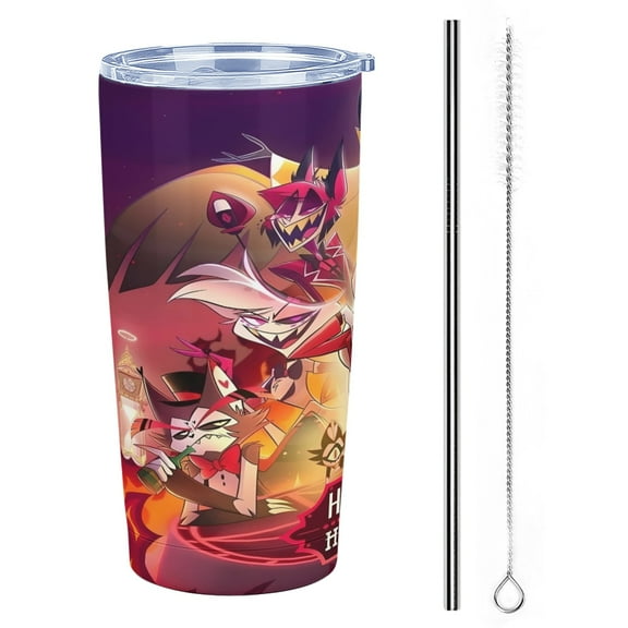 Hazbin Hotel Personalised Travel Mug has an iconic print, is durable with insulation.