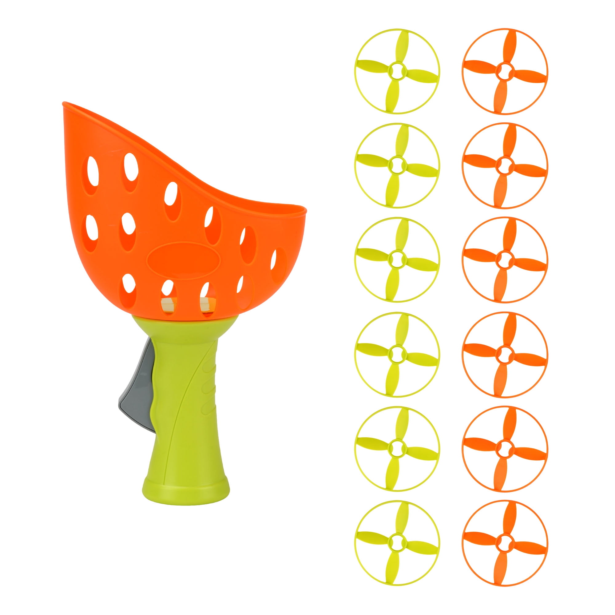 PD Play day Disc Launcher Set,1 Launcher and 12 Discs, Suitable for Ages 6 and up