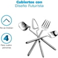 thumbnail image 3 of Juego de Cubiertos Bluelander 16 piezas Plateadas con Acabado Mate, 3 of 4