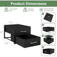 thumbnail image 3 of Stackable Storage Drawers Narrow Closet Organizers and Storage Fabric Black 2, 3 of 17
