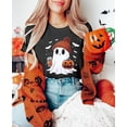 thumbnail image 4 of KimSoong Women Halloween T-Shirt Cute Ghost Fall Pumpkin Graphic Shirt Coffee Lover Tees Short Sleeve Tops, 4 of 5