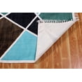 thumbnail image 6 of Casavani Hand Woven Bohemian Garden Area Rug, Blue 4x15 feet, 6 of 6