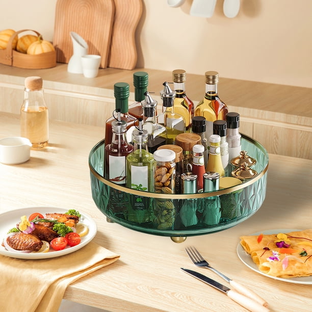 Xihbxyly Bandeja Transparente para Frutas, Elegante Soporte Redondo de Plástico para Refrigerios, Fácil de Limpiar, para Exhibir Frutas Secas, Solución de Almacenamiento Multifuncional, Ideal para Co