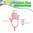 thumbnail image 2 of Uxcell Golf Gloves Stretcher,Plastic Keeper Support Rack Holder Dryer Hanger Frame with Hanging Hooks Red, 2 of 7