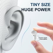Ceretone Fusion Hearing Aids Rechargeable (OTC), Adults Hearing Amplifiers for Hearing Loss, Hearing Amplifiers with Magnetic Charging Case, Universal Fit, White