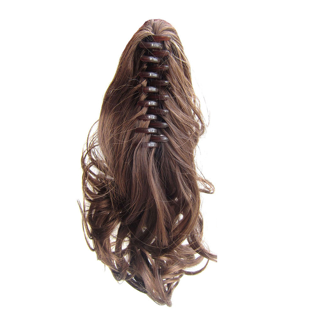 Gobestart Long Hair Bun Wig PonyTail Matte High Temperature Silk Fiber Claw Clip 17 Inch - image 2 of 3