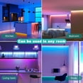thumbnail image 7 of DAYBETTER 130ft Led Light for Bedroom,Music Sync RGB Color Changing Strip Lights with APP and 24 Key Remote Control, Perfect for Indoor Decor(2 Rolls of 65.6ft), 7 of 7