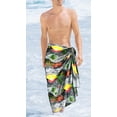 thumbnail image 2 of LA LEELA Men's Swim Bath Trunk Swimsuit Regular Surfing Swimwear Sarong Long Pareo Beach Wrap One Size Cloud, Island Summer Vacation Aloha, 2 of 4