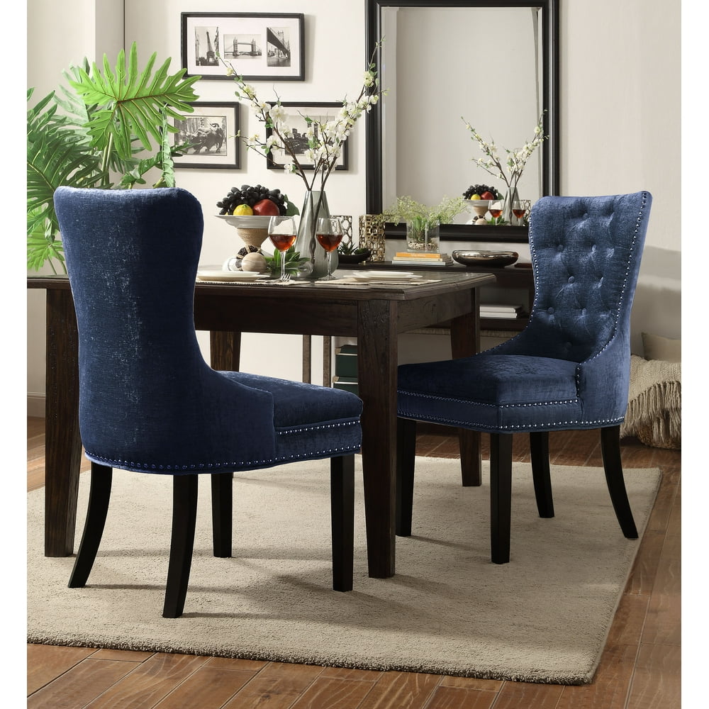 Chic Home Elizabeth Dining Side Accent Chair Velvet Upholstery, Set of