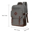 thumbnail image 2 of KAUKKO Vintage Canvas Backpack - Large Capacity,Multi-Functional Durable Outdoor Rucksack KF19, 16.2L, 2 of 5