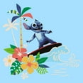 thumbnail image 2 of Mens Lilo & Stitch Surfing And Flowers T Shirt, 2 of 4