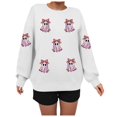 thumbnail image 4 of Duqingm Womens Halloween Sweatshirt Crewneck Cute Ghost Graphic Long Sleeve Fleece Pullover Sweatshits Oversized Fall Outfits,2XL, 4 of 6