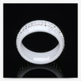 thumbnail image 4 of Qarigey Anillo de cerámica duradero y elegante para mujer, anillos de boda y compromiso para anillos de boda para mujer Ropa, zapatos y accesorios Miscelánea AB blanco Talla 8, 4 of 6