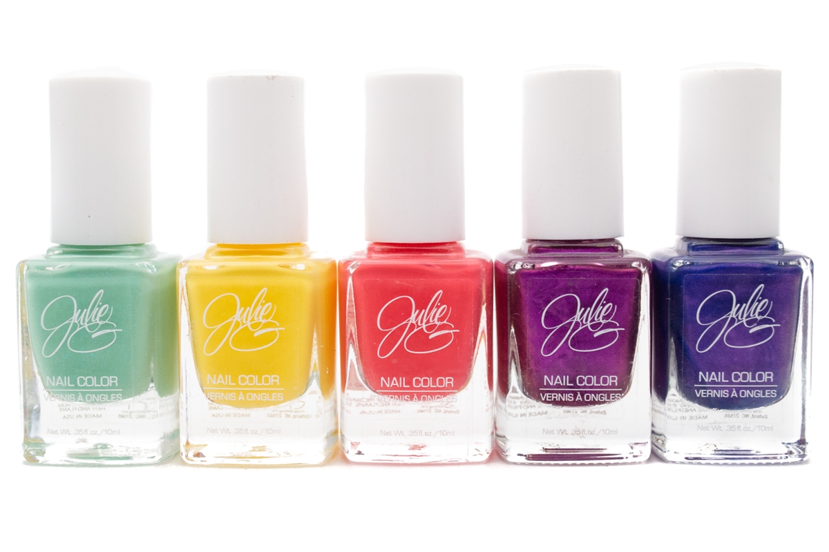 Julie Nail Color set of 5 Tahiti, Canary Islands, Miami Beach, Passion
