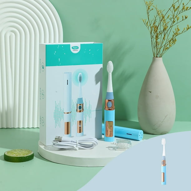 Fiudx Ofertas y liquidaciones Cepillo de dientes de viaje recargable por USB, cepillo de dientes inteligente portátil, cepillo de dientes suave para blanqueamiento de adultos, para fiestas de estudia