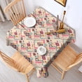 thumbnail image 2 of Pink Boho Bohemia Geometric Diamonds Pattern Square Tablecloth,Waterproof Square Table Cover,Wipeable Spillproof Washable Table Cover for Home Kitchen Party Decor 60"x60"(152x152cm), 2 of 6