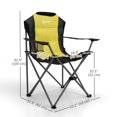 thumbnail image 3 of Outsunny Set of 2 Folding Camping Chairs, Padded Camping Chairs, Yellow, 3 of 10
