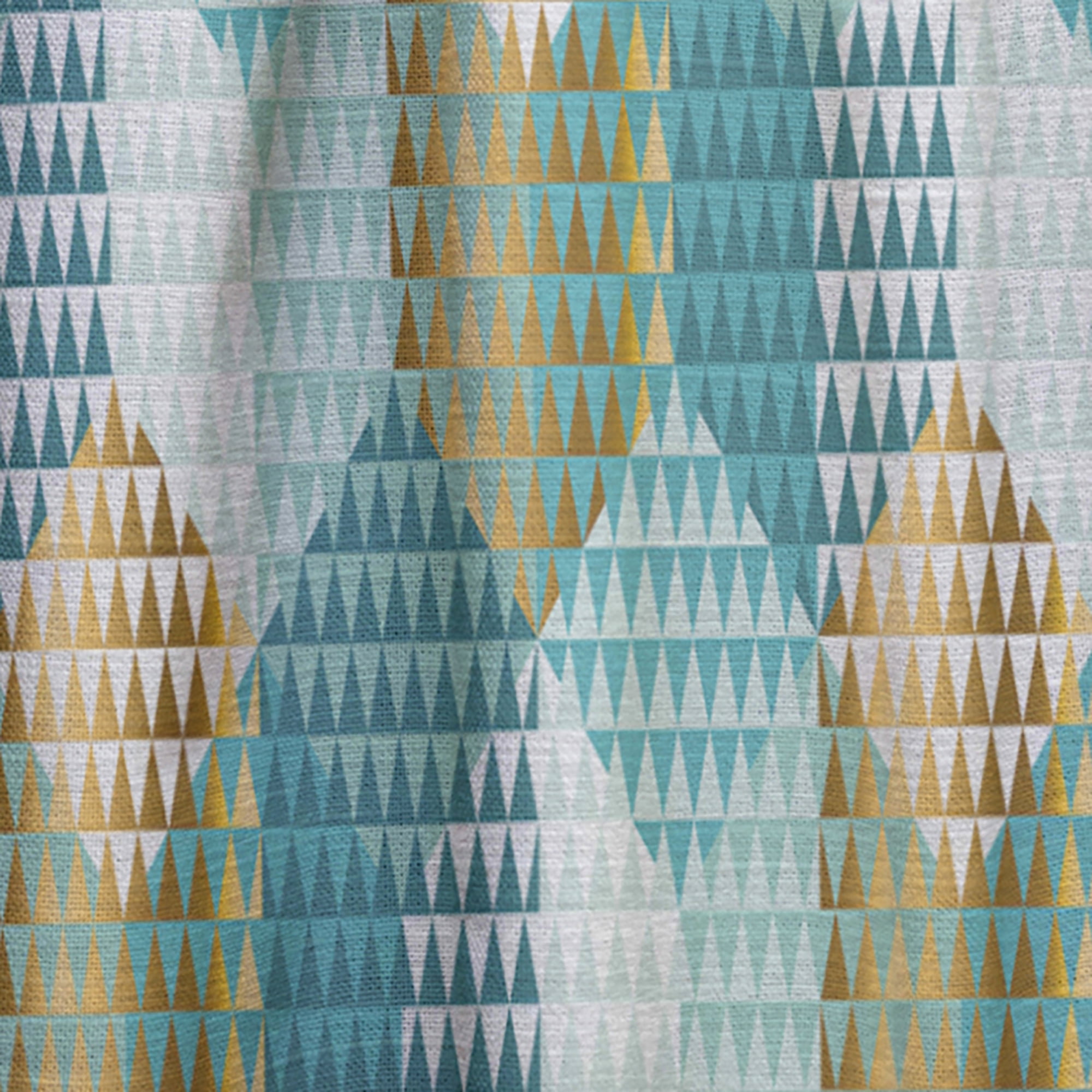Designart 'Hexagon Retro Pattern VIII' Mid-Century Modern Curtain Panel