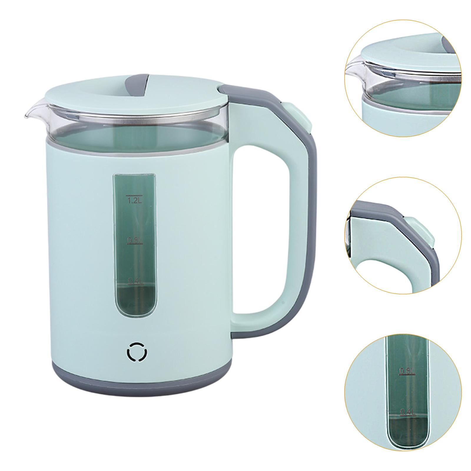 Fiocias High Borosilicate Glass Electric Kettle Hot Water Kettle for Hotel Daily Use Green