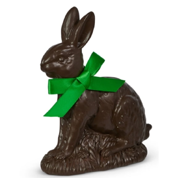 Raz Imports 7 Inch Chocolate Bunny Figurine Brown Faux Chocolate Look Stone Powder Easter Decor