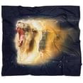 thumbnail image 4 of White Lion with Open Jaws' Animal Throw Blanket, 4 of 5