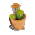 thumbnail image 1 of Mini maceta redonda de resina marrón para decoración del hogar y jardín, tipo gato 5 Sharpla Tiesto, 1 of 6