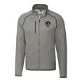 thumbnail image 2 of Men's-Cutter & Buck  Heather Gray LA Galaxy Big & Tall Mainsail Sweater-Knit Full-Zip Jacket, 2 of 3