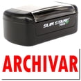 thumbnail image 1 of Slim Pre-Inked Archivar Stamp, Slim 1444, Ultra Slim Design, Impression Size 1/2" by 1-3/4", Up to 25,000 Impressions - Red Ink, 1 of 10