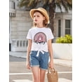thumbnail image 5 of Arshiner Girls T Shirts Casual Short Sleeve Tie Knot Front Toddler T Shirts, 5 of 6