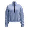 thumbnail image 3 of Gibobby Sudadera mujer Sudadera de Forro Polar con Cuello Redondo Sudadera para Mujer(Azul,CH), 3 of 4