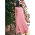 thumbnail image 4 of Roaman's Women's Plus Size Stretch Knit Mid Length Sleeveless Swing Dress, 4 of 5