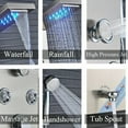 thumbnail image 2 of Senlesen Brushed Nickel Shower Panel LED Rain & Waterfall Massage System Body Jet, 2 of 13