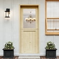 thumbnail image 2 of 30" x 80" Qucik Assemble Jamb, Not Prehung, Unfinished Dutch Door, 1-Lite Half Clear Glass Split Single Door Slab With Latch and hardware kit, 2 of 9