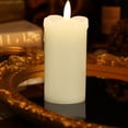 thumbnail image 3 of Luminara Flameless LED Battery Operated Ivory Pillar Candle, Flickering Realistic Moving Flame, 2" x 4" Luminous Real Wax Indoor Home Decor(A), 3 of 7