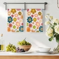 thumbnail image 3 of Vintage Boho Floral Kitchen Towels Set of 2, Yellow Pink Floral Bohemia Beige Absorbent Dish Towels for Kitchen, Microfiber Hand Towel, Quick Drying Tea Towel for Cleaning Decorative Dishcloths, 3 of 7
