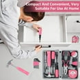 thumbnail image 4 of CUITING Ensemble d'Outils à Main pour la Maison Kit d'Outils de Réparation Rose pour Femmes avec Étui Acier Rose 3.19 lbs 37 Pcs, 4 of 8