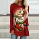 thumbnail image 2 of Camisas Navideñas Para Mujer Tops de Manga Larga Moda Casual Estampado de Cuello Redondo Blusa Superior Suelta Jersey Odeerbi ODB202244, 2 of 5