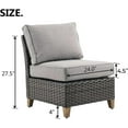 thumbnail image 6 of Grand Patio Outdoor Furniture, Patio Wicker Armless Single Sofa Couch Chair, Gray, 6 of 7