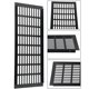thumbnail image 4 of 150mm Aluminium Rectangular Cabinet Wardrobe Air Vent Grille Ventilation-Cover For Air Conditioner Cabinet Grille Black Cover, 4 of 11