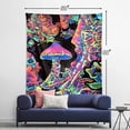thumbnail image 6 of Blacklight Mushroom Tapestry, Trippy Upright Tapestry Glow In The Dark, UV Reactive Black Light Tapestries Posters Wall Hanging for Backdrop Bedroom Dorm Living Room Decor 60"x80", 6 of 6