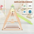 thumbnail image 3 of 7-in-1 Toddlers Triangle Climbing Toys Set with 2 Swings, Foldable Wood Montessori Climber Kids Indoor Outdoor Playground Jungle Play Gym for Boys Girls, 3 of 8
