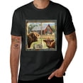 thumbnail image 2 of Wuche Fun and lovely highland cows in the countryside, shirt design art display, T-shirt children's gift casual breathable men, women, boys and girls Black, 2 of 4