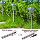 thumbnail image 3 of 2-Pack Solar Garden Lights, Stainless Steel Outdoor Pathway Lighting, Cool White Waterproof Driveway Lamps for Yard and Walkway Decor, 3 of 5