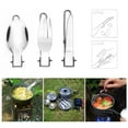 thumbnail image 4 of Odoland 10Pcs Aluminum Alloy Camping Cookware Kit Spoon Pan Black & Sliver, 4 of 13
