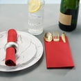 thumbnail image 4 of 150 Servilletas Desechables con Bolsillo Integrado para Cubiertos, Tela Predoblada Como Servilletas de Papel para Fiesta de Boda, Color Rojo, 4 of 7