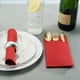 thumbnail image 4 of 150 Servilletas Desechables con Bolsillo Integrado para Cubiertos, Tela Predoblada Como Servilletas de Papel para Fiesta de Boda, Color Rojo, 4 of 7