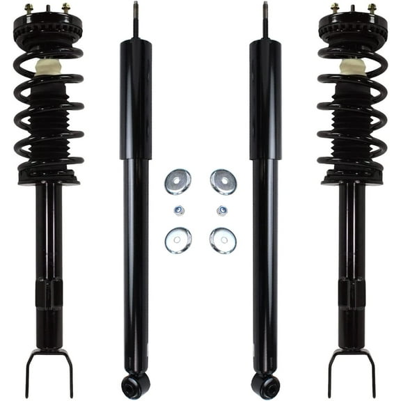 Detroit Axle - Front Struts w/Coil Springs Rear Shock Absorbers Replacement for 2011-2019 300 C RWD - 4pc Set