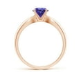 thumbnail image 2 of Angara Natural 0.9 Ct. Tanzanite Solitaire Ring in 14K Rose Gold for Women (Ring Size: 12), 2 of 9