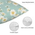 thumbnail image 3 of Yiaed Floral Daisy Print Pillow Covers Super Soft Decorative Square Throw Pillow Covers Case Cushion Covers for Sofa Couch Bedroom Car Decor（No pillow core）-20"x20", 3 of 7